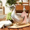 GALVANIZED DUCK SCULPTURE