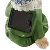Solar-Powered Cheery Gnome Garden Statue for Outdoor Decor