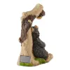 Black Bear Solar Statue - Outdoor Garden Decor with Solar Powered LED Lights