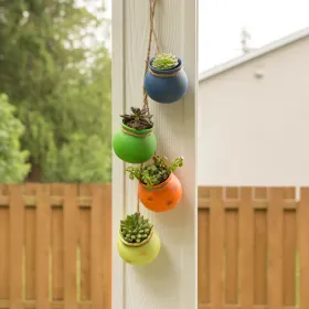 Colorful Fiesta Hanging Pots for Vibrant Home Decor