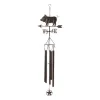 Iron Pig Weathervane Wind Chime - Decorative Outdoor Garden Ornament