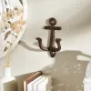 Rustic Anchor Wall Hook for Nautical Decor and Organization