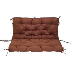 Swing Cushions 2-3 Seater Replacement Waterproof Bench Cushion 47.2x39.4x3.94in-120x100x10cm (Option: Dark Brown)