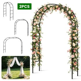 2Pcs Or 1Pcs Options 7.87Ft H X 4.59Ft W Adjustable Metal Garden Arches DIY Outdoor Trellis For Climbing Plants Wedding Arch Decoration Iron Arbor For (Option: 2PCS)