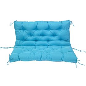 Swing Cushions 2-3 Seater Replacement Waterproof Bench Cushion 47.2x39.4x3.94in-120x100x10cm (Option: Blue)
